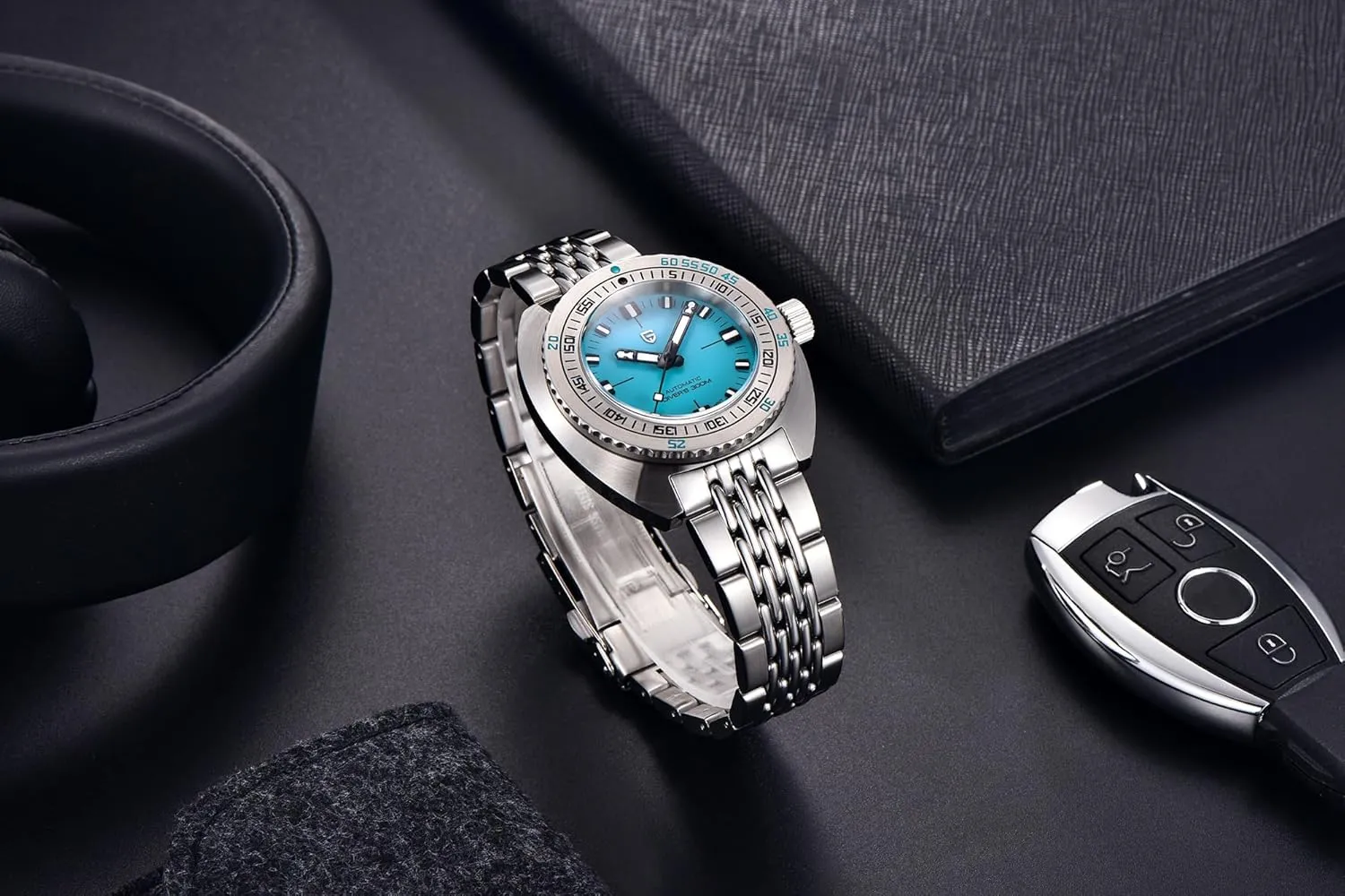 300M Automatic Watches overirrigation alarm earning for Men NH38A Movement Stainless Steel Mechanical Wrist Watch Pagani Design Men??s Watches Waterproof 