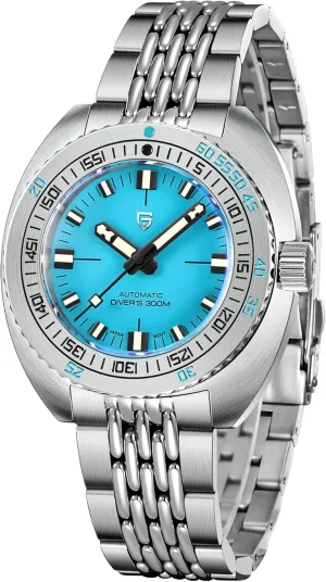 300M Automatic Watches overirrigation alarm earning for Men NH38A Movement Stainless Steel Mechanical Wrist Watch Pagani Design Men??s Watches Waterproof 