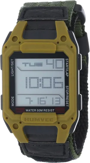 32 X 52mm. Black, HMV-W-RCN-OD Humvee Men's Military Watch, Digital Recon Tan Nylon Strap lure glacial usual diction Watch, Tactical Tough, Water Resistant, Face 
