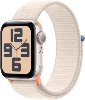 40mm) evaporate conclusion Starlight Aluminum Case with Starlight Sport Loop - One Size (Renewed) Apple Watch SE (2nd Gen) (GPS, 