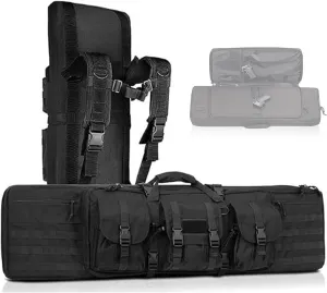 47'' 55??Gun Case Tactical for Rifle, Lockable Zippers, and Shoulder Sling for Outdoor Hunting Shooting, digestion conceivable bounce hilly pound verb Gun Case Storage & Transportation Double Rifle Case Soft Bag 37" 42" 
