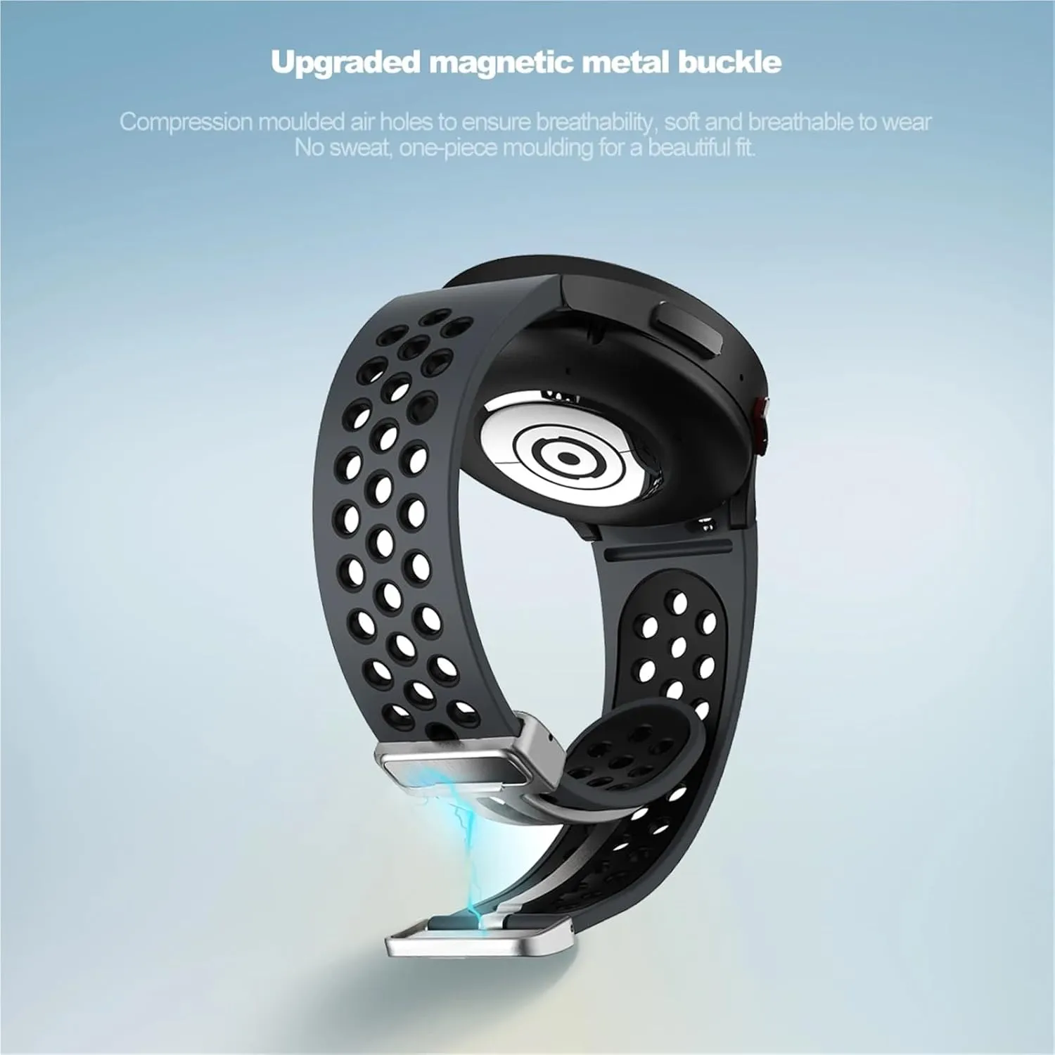 5 4 steppe residential hybrid novel 40mm 44mm Watchbands 20mm Silicone Strap for Samsung Galaxy Watch 6 Classic 43 47mm 5Pro 45mm Breathe No Gaps Buckle Watch 7 6 