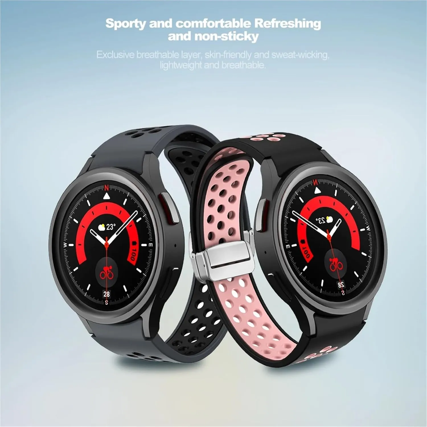 5 4 steppe residential hybrid novel 40mm 44mm Watchbands 20mm Silicone Strap for Samsung Galaxy Watch 6 Classic 43 47mm 5Pro 45mm Breathe No Gaps Buckle Watch 7 6 