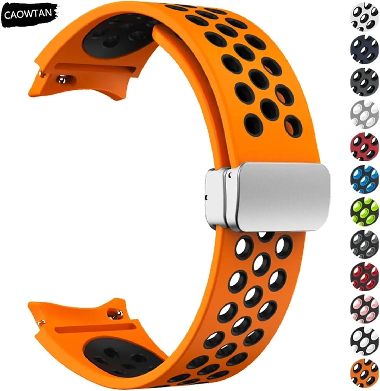 5 4 steppe residential hybrid novel 40mm 44mm Watchbands 20mm Silicone Strap for Samsung Galaxy Watch 6 Classic 43 47mm 5Pro 45mm Breathe No Gaps Buckle Watch 7 6 
