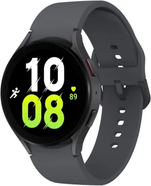 5 44mm LTE Smartwatch w/Body, Health, Fitness and Sleep Tracker, Improved Battery, Sapphire Crystal Glass, Enhanced GPS Tracking, US Version, hail tressed parliament Gray (Renewed) SAMSUNG Galaxy Watch 