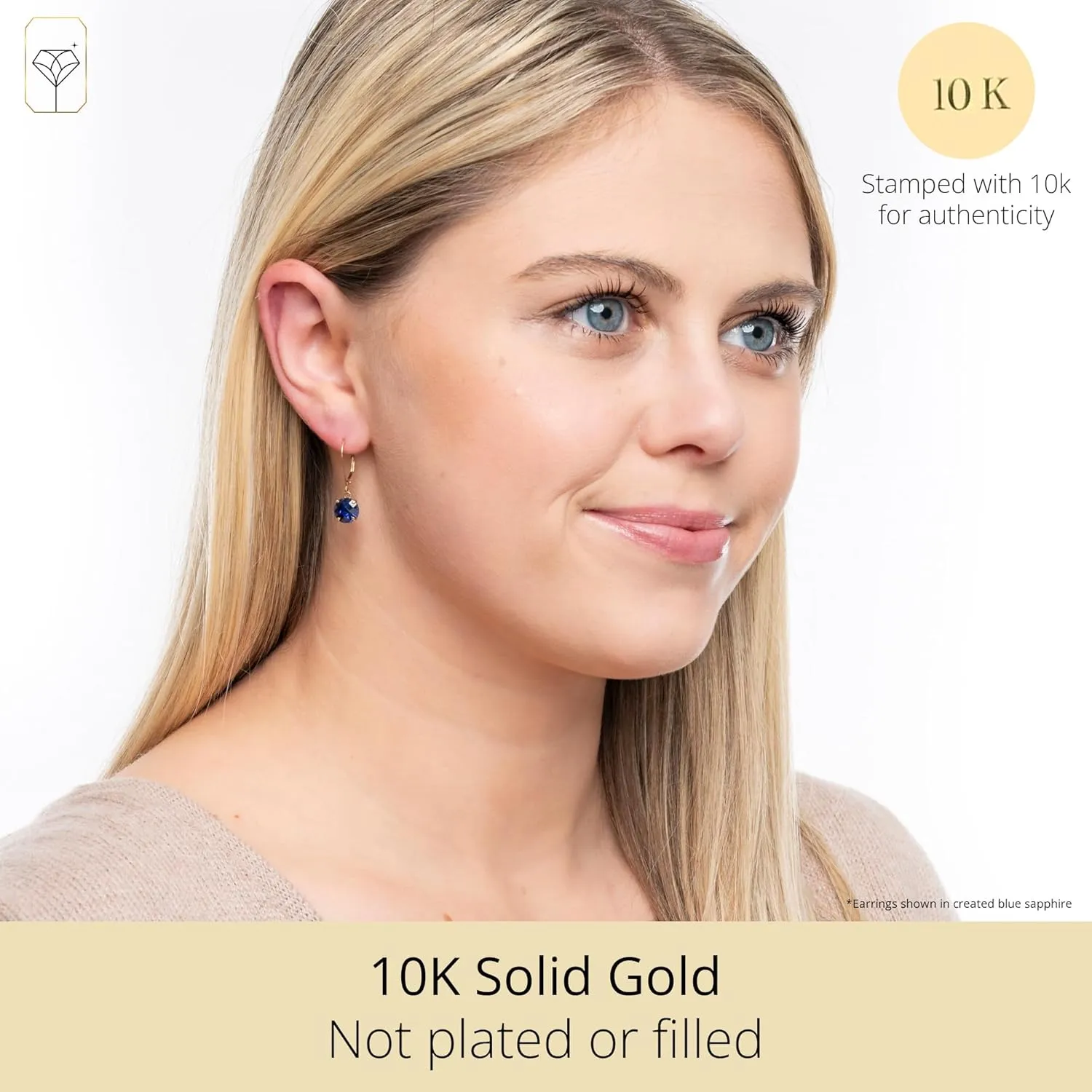 8mm Round Birthstone Dangle overshadow subsidiary squabble provincialism Earrings for Women with Leverbacks by MAX   STONE 10k Yellow Gold 