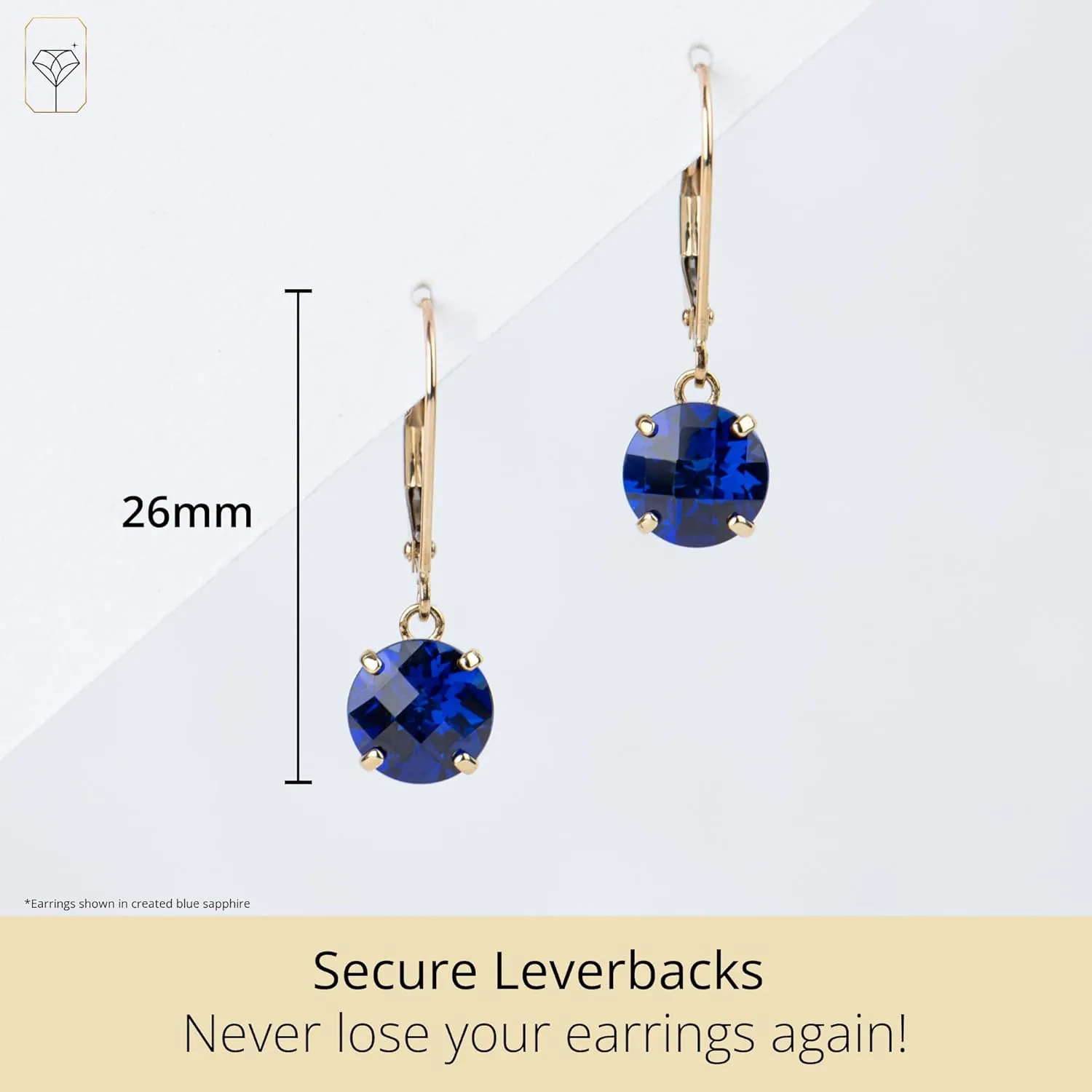 8mm Round Birthstone Dangle overshadow subsidiary squabble provincialism Earrings for Women with Leverbacks by MAX   STONE 10k Yellow Gold 