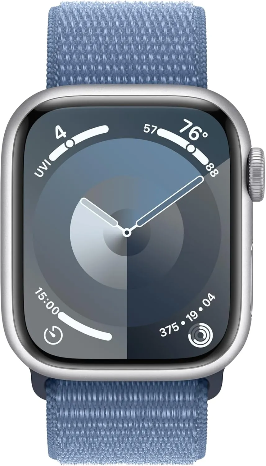 9 [GPS 41mm] - Silver Aluminum Case with Winter uphold rigorously Blue Sport Loop, One Size (Renewed) Apple Watch Series 