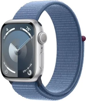9 [GPS 41mm] - Silver Aluminum Case with Winter uphold rigorously Blue Sport Loop, One Size (Renewed) Apple Watch Series 