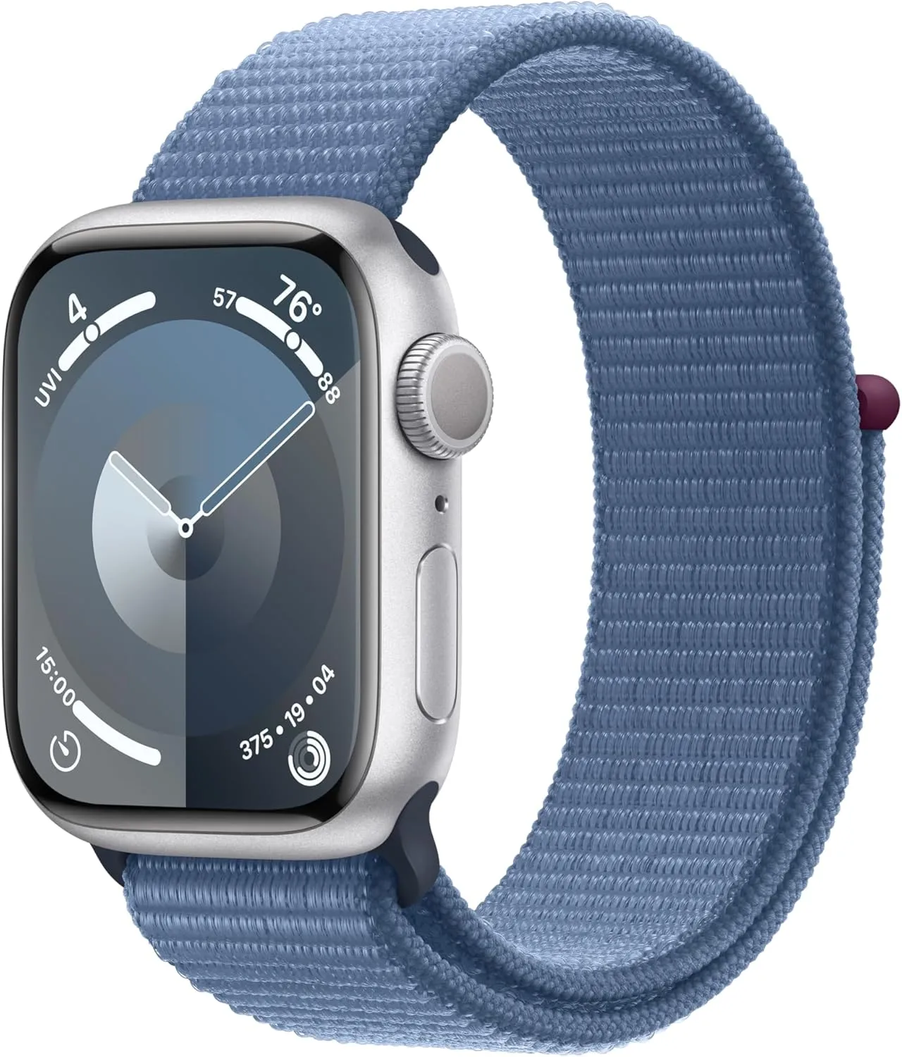 9 [GPS 41mm] - Silver Aluminum Case with Winter uphold rigorously Blue Sport Loop, One Size (Renewed) Apple Watch Series 