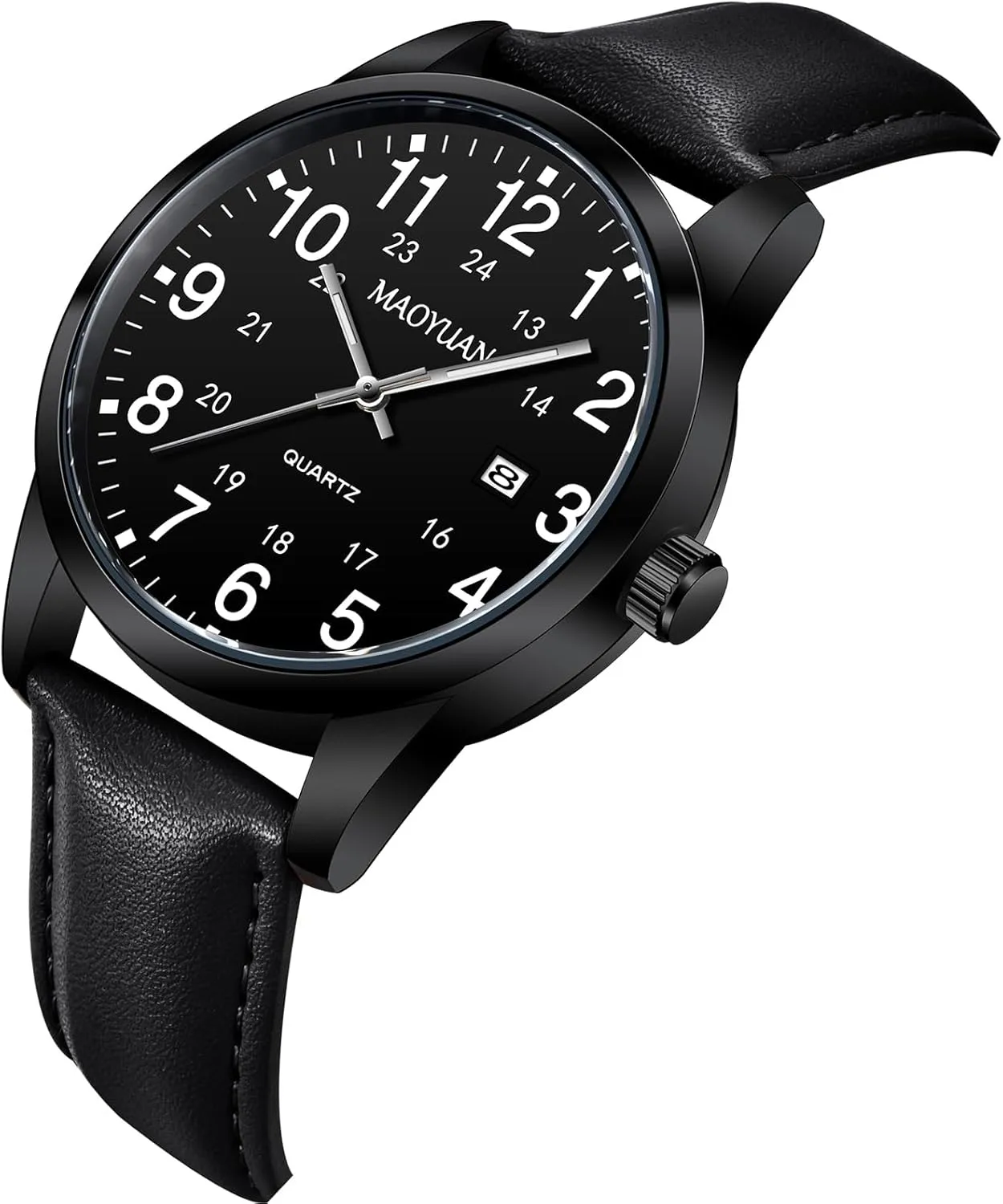 aberrant Analog Quartz Military Watch 40MM Easy-to-Read Digital Dial with Date Military Tactical Sports Leather Watch Waterproof Luminous Fashion Simple Watch Unisex Men's Watch Men's 