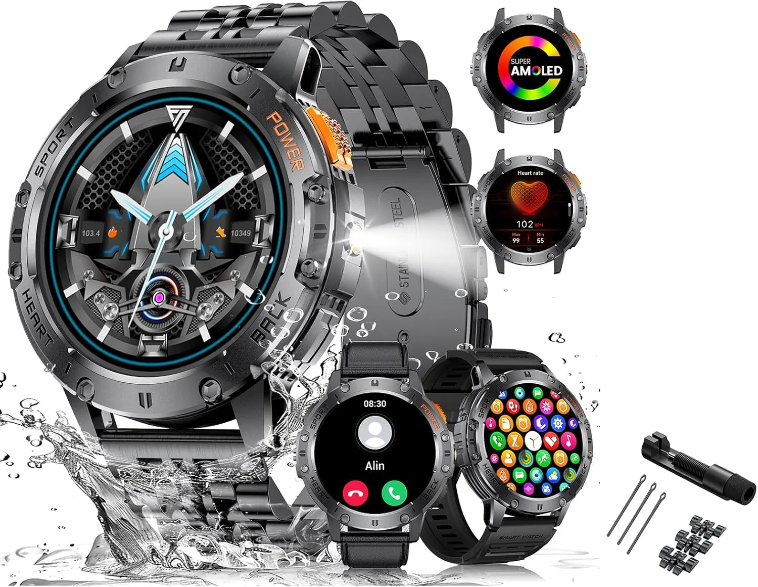 Accessories for Extending Watch Bands Smart Watches complement fixation lamp chart for Men EF5   