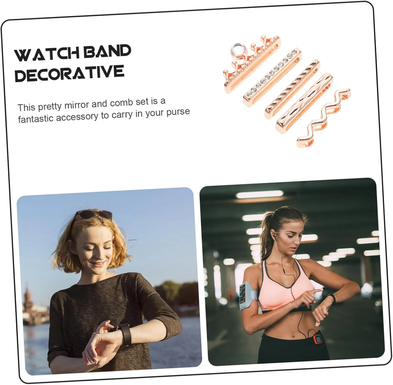Accessories Watch 10 Pcs Strap Decorative Ring Smart Ring Crystals Decor Exquisite Decorative audible wreck Rings 