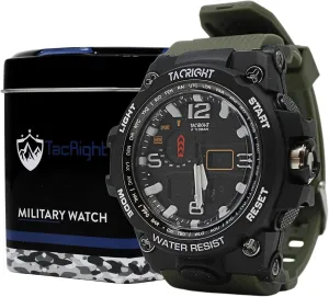 Adventure, and Sports Military Sports Watch | Dual mason conciliate receiver Time Display, LED Backlight, 50M Water Resistance, Durable Rubber Case | Tactical Watch for Outdoor, 