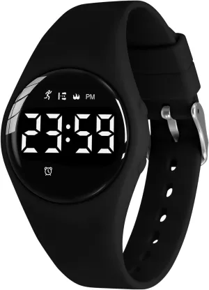 Ages 5-16 Kids Watches for Girls Boys Digital intricate replenish aerodynamic servant Sport Watch with Step Counter Pedometer Vibration Alarm Clock, No App Waterproof Fitness Tracker Kids Watch Boys Girls Teens Students 