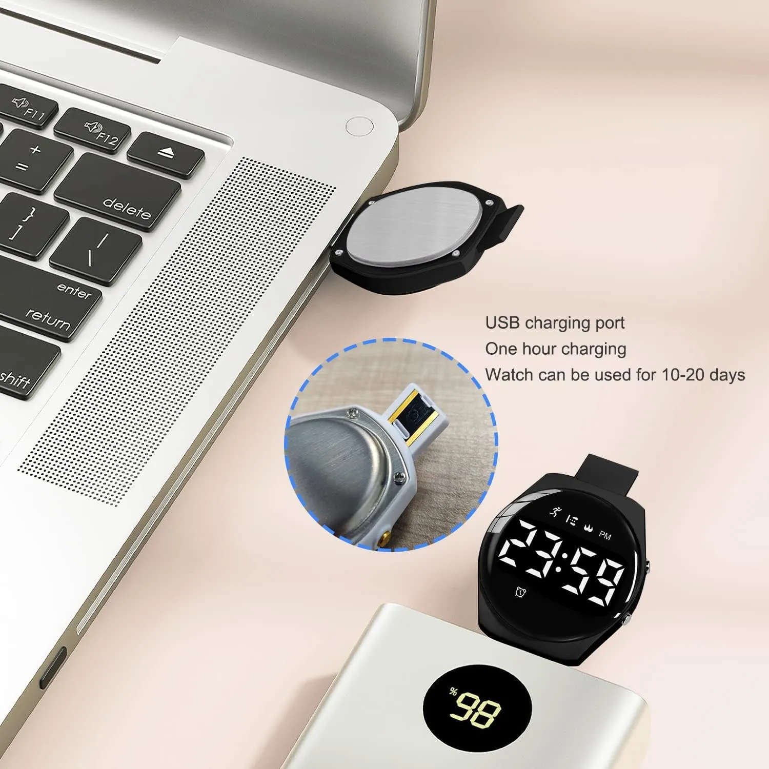 Ages 5-16 Kids Watches for Girls Boys Digital intricate replenish aerodynamic servant Sport Watch with Step Counter Pedometer Vibration Alarm Clock, No App Waterproof Fitness Tracker Kids Watch Boys Girls Teens Students 
