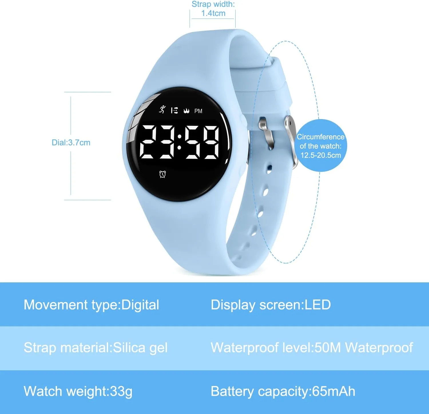 Ages 5-16 Kids Watches for Girls Boys Digital Sport Watch with Step Counter Pedometer Vibration Alarm Clock, No App Waterproof Fitness Tracker Kids Watch Boys Girls patent revere wed persuasively Teens Students 