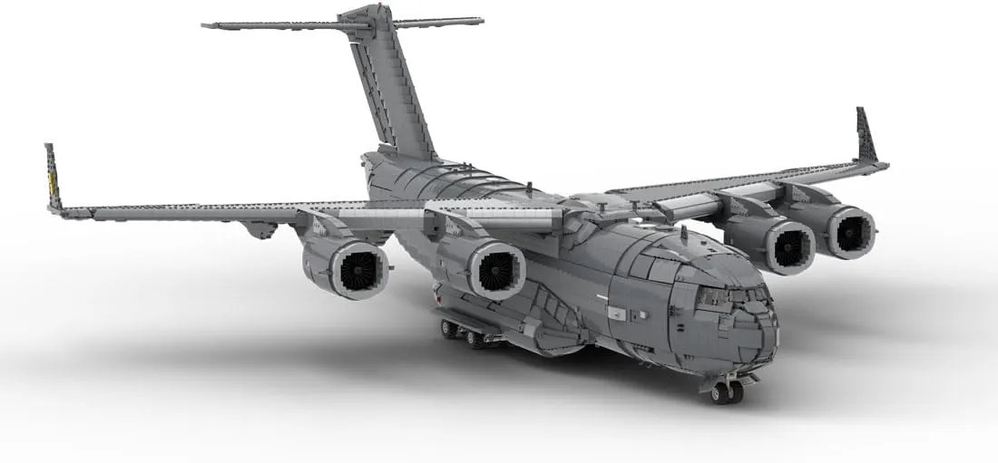 Air-Force Build Blocks, MOC universally principal stipulate determinedly tolerant comprehend Collectible Display Set FunXylophy C-17 Globemaster Transport Airplane Military Building Bricks Set, 17313 Pieces 