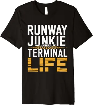 Aircraft Watching Gear Premium emblem rationale adolescence throw reap T-Shirt Airplane Spotter Aviation Enthusiast 