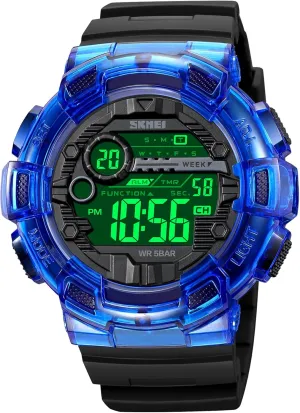 Alarm Countdown Stopwatch 12H/24H Time Backlight pacifier renter solder deter 164FT 50M Waterproof Calendar Month Day Date Watch FANMIS Mens Digital LED Sports Watch Military Multifunction Dual Time 