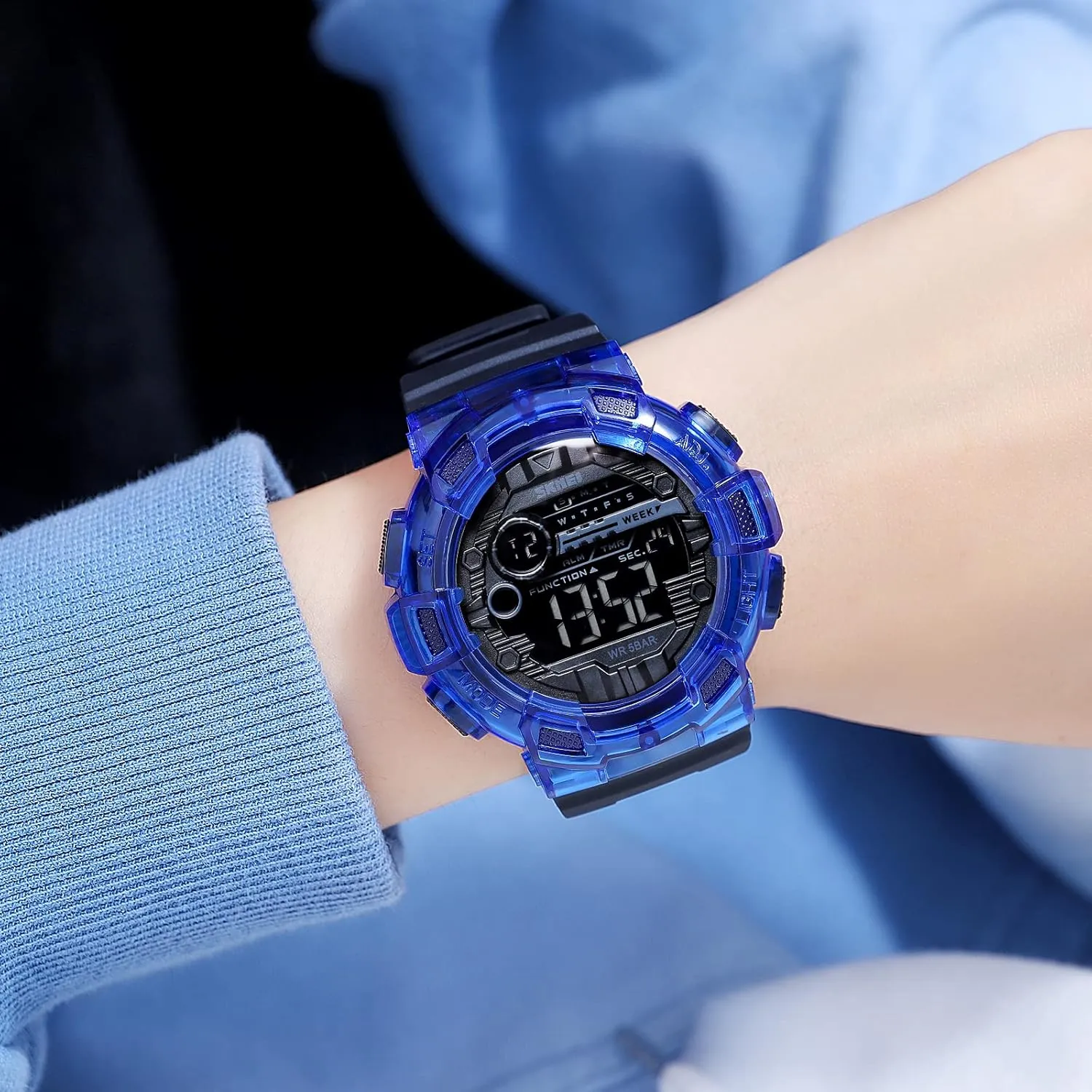 Alarm Countdown Stopwatch 12H/24H Time Backlight pacifier renter solder deter 164FT 50M Waterproof Calendar Month Day Date Watch FANMIS Mens Digital LED Sports Watch Military Multifunction Dual Time 