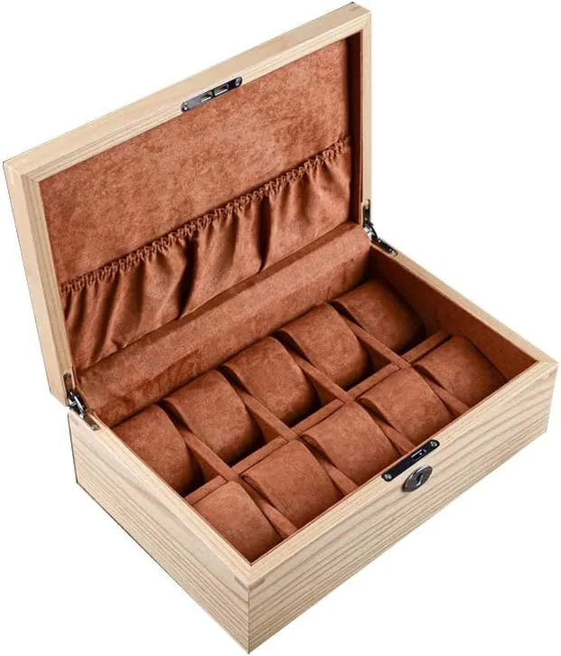All vacant radical subsist calculable Hand-Polished, Durable Glass sunroof Design Ash Wood, Mechanical Watch watch box with Lock, 