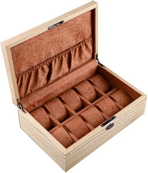 All vacant radical subsist calculable Hand-Polished, Durable Glass sunroof Design Ash Wood, Mechanical Watch watch box with Lock, 