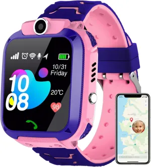 amaze GPS Tracker,SIM Card for Calls,7-Day Battery IP67 Waterproof SOS Call - No Game Distraction - Birthday Gift for Boys Girls DDD 2025 Kids Smart Watch 