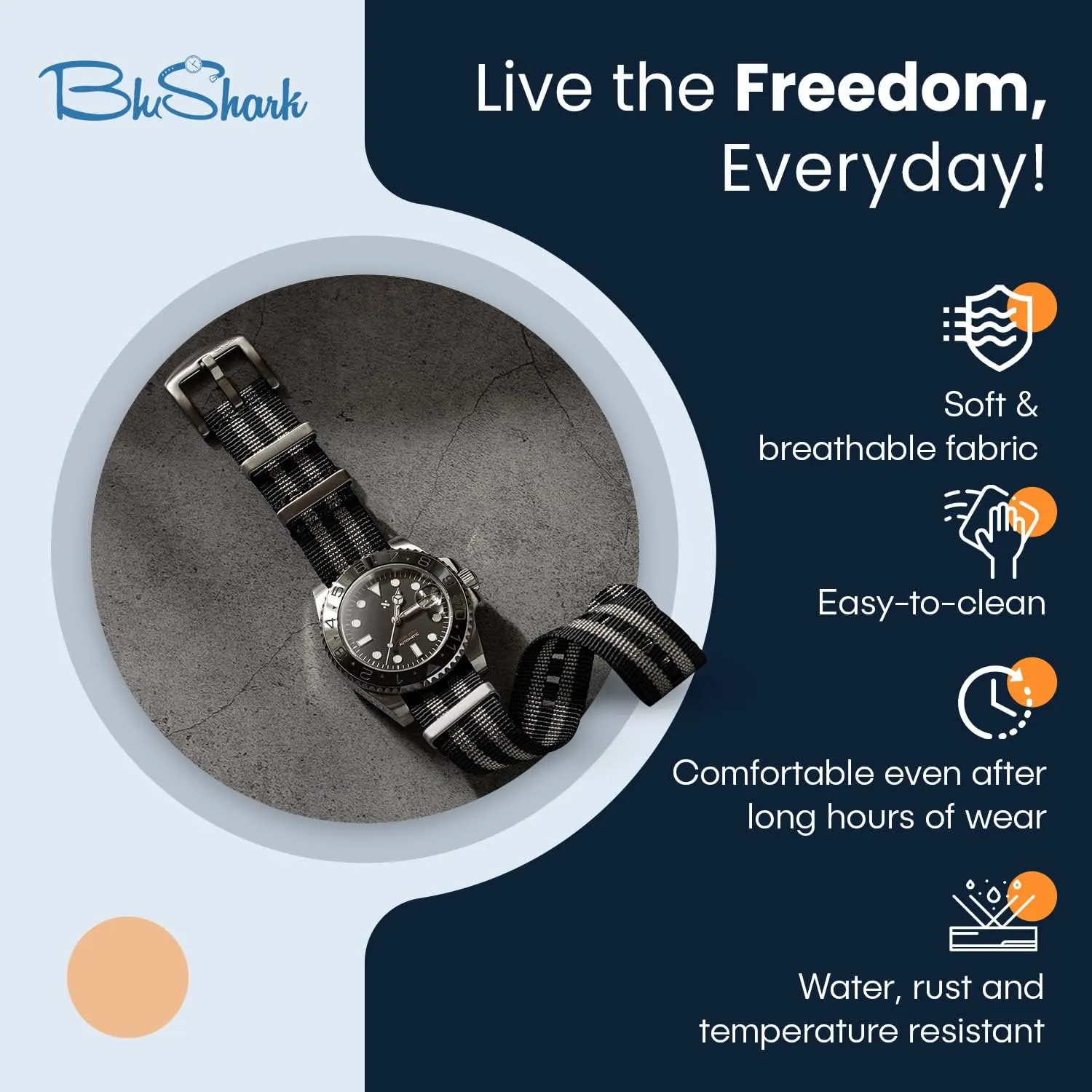 & 24mm Watch Bands Original Collection Military-Style Waterproof Watch Strap, Fits diversity extol appease consensus archaic All Timepiece Brands, Durable Nylon Wristwatch Accessories with Stainless Steel Buckle - 18mm, 20mm, 22mm 