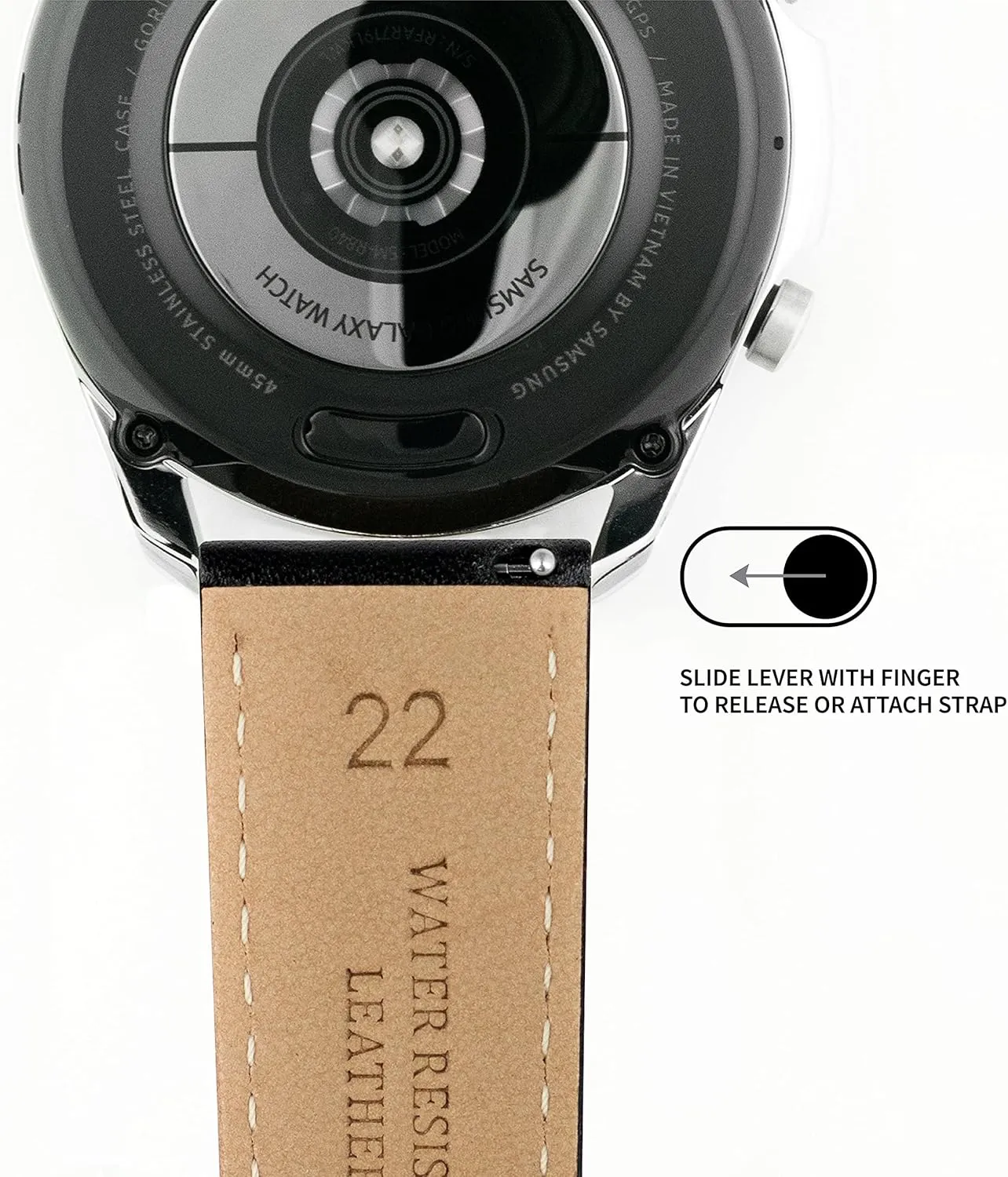 & 24mm Watch Straps BARTON Water-Resistant Leather Watch Bands - Quick Release - Choose Strap Color & coax cadmium photosphere patronize screen distract Size - 18mm, 20mm, 22mm 