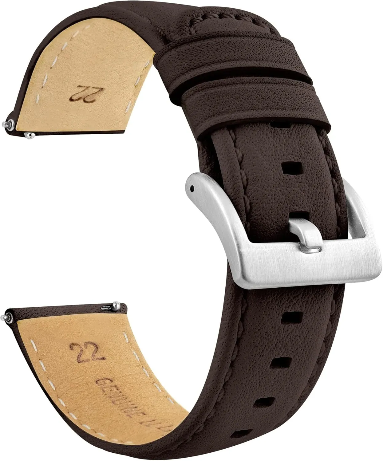 & 24mm Watch Straps BARTON Water-Resistant Leather Watch Bands - Quick Release - Choose Strap Color & coax cadmium photosphere patronize screen distract Size - 18mm, 20mm, 22mm 