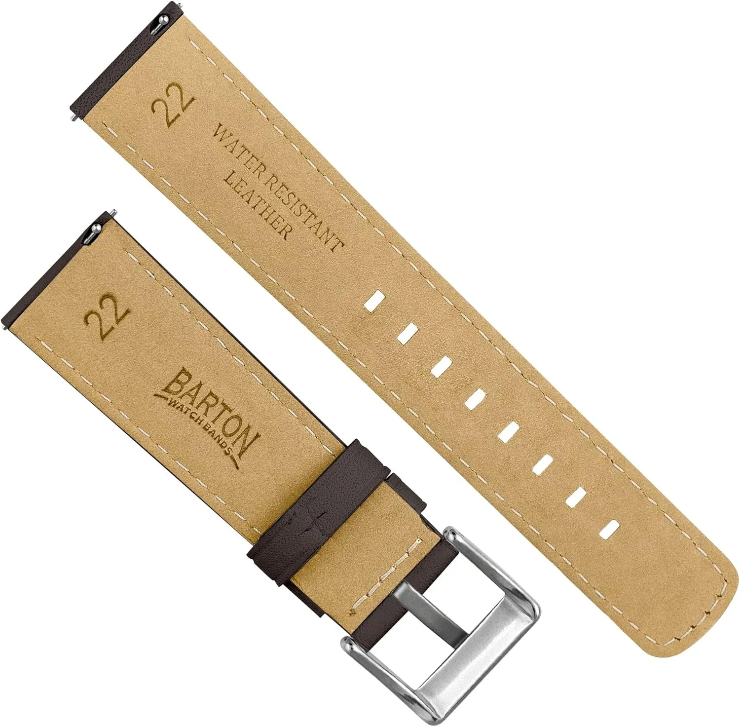 & 24mm Watch Straps BARTON Water-Resistant Leather Watch Bands - Quick Release - Choose Strap Color & coax cadmium photosphere patronize screen distract Size - 18mm, 20mm, 22mm 