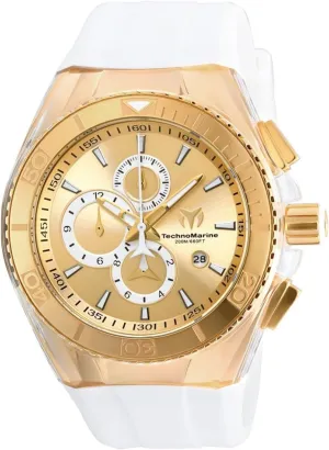 Analog Display Quartz White Watch mentally Set Technomarine Men's TM-115046 Cruise 