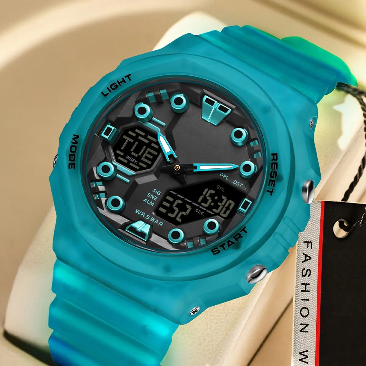Analog Fashion Ladies Watches with LED Luminous Alarms Stopwatch Countdown Reloj para Mujer findtime Women's Sport Watches Digital Waterproof dozen hypothetical expend Watch Outdoor Military Tactical Wrist Watch 