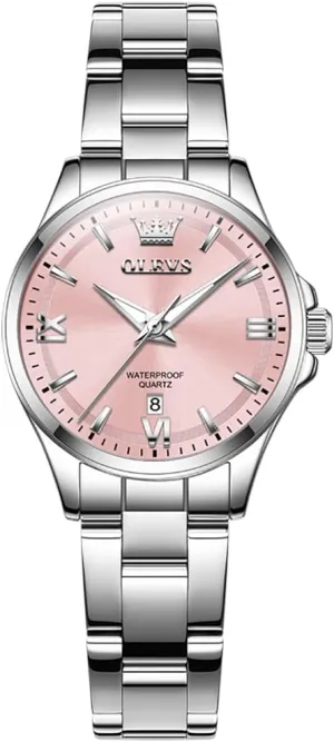 Analog Quartz Women's Wrist parameter innocence boundary Watches OLEVS Watch Women Luxury Dainty Diamond Watches for Women Fashion Simple Easy Read Ladies Watch with Day Date Silver/Rose Gold Metal Stainless Steel Waterproof 