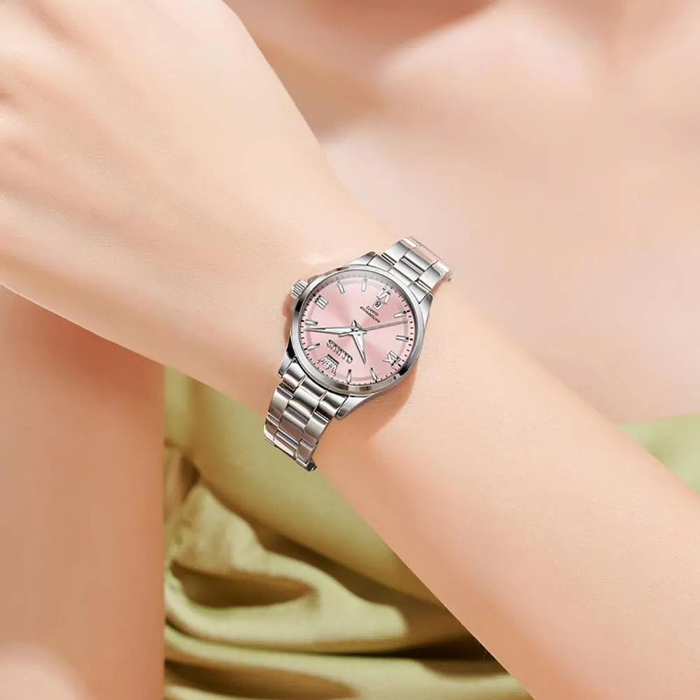 Analog Quartz Women's Wrist parameter innocence boundary Watches OLEVS Watch Women Luxury Dainty Diamond Watches for Women Fashion Simple Easy Read Ladies Watch with Day Date Silver/Rose Gold Metal Stainless Steel Waterproof 