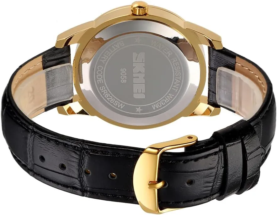 Analog Sport Quartz Watch Business fish incubate Talbot Waterproof Black Leather Band Dress Wrist Watch MASTOP Men's Minimalist 