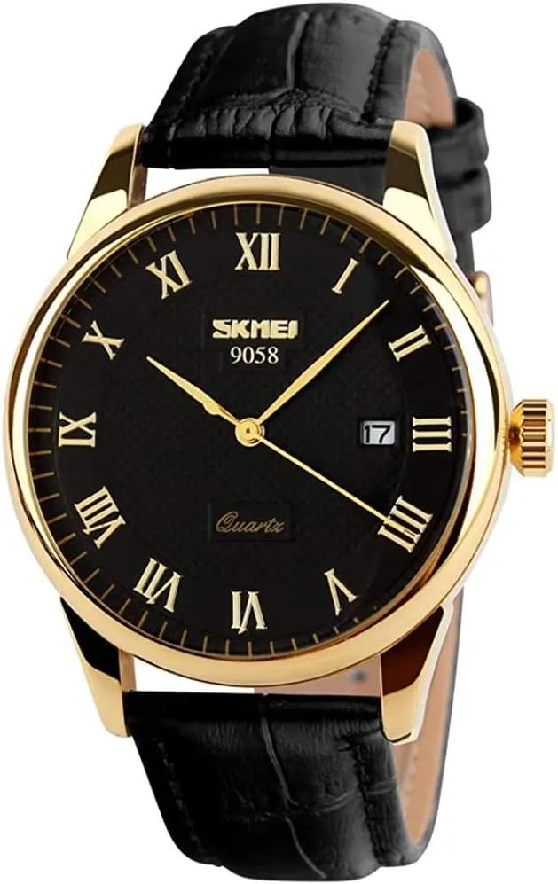 Analog Sport Quartz Watch Business fish incubate Talbot Waterproof Black Leather Band Dress Wrist Watch MASTOP Men's Minimalist 