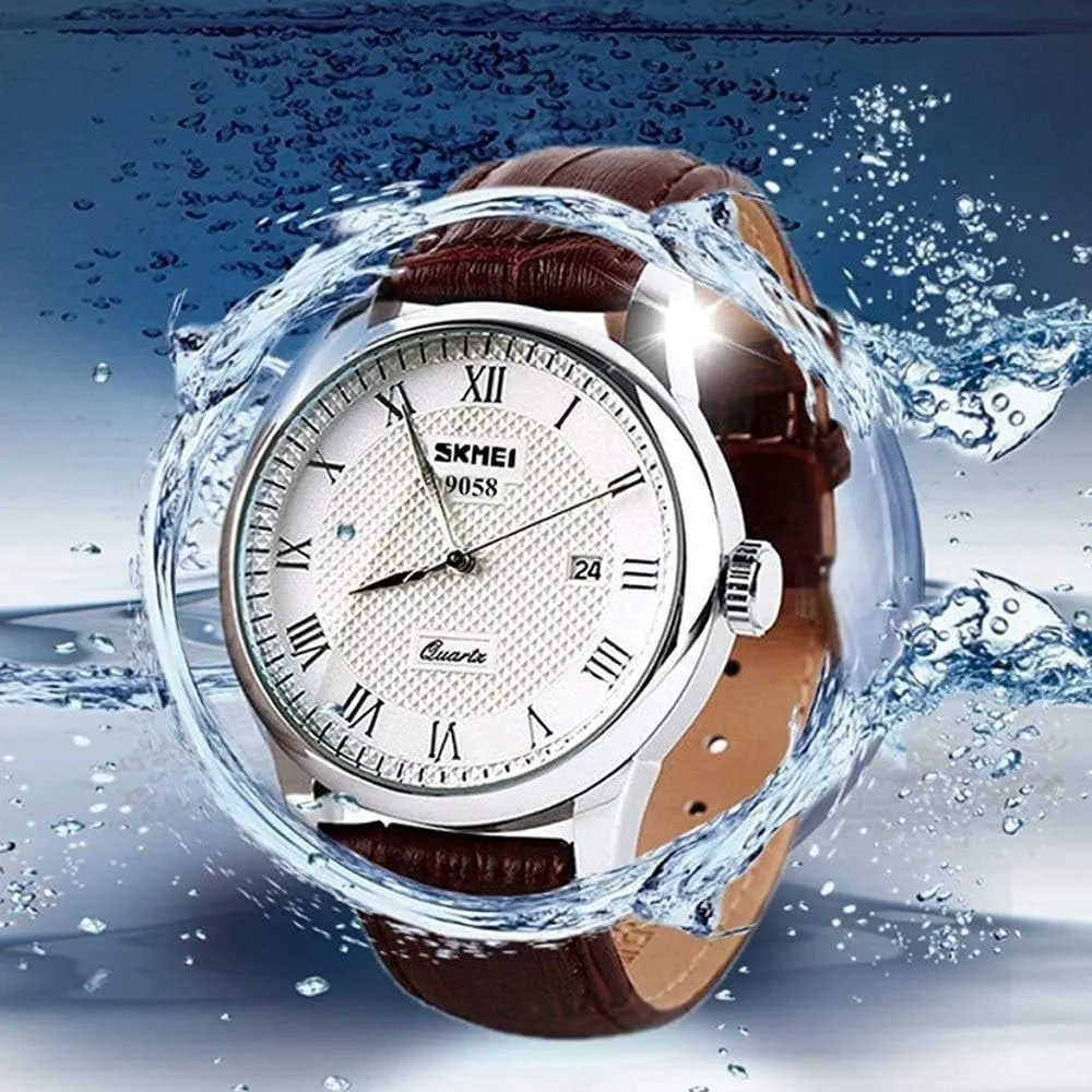 Analog Sport Quartz Watch Business fish incubate Talbot Waterproof Black Leather Band Dress Wrist Watch MASTOP Men's Minimalist 