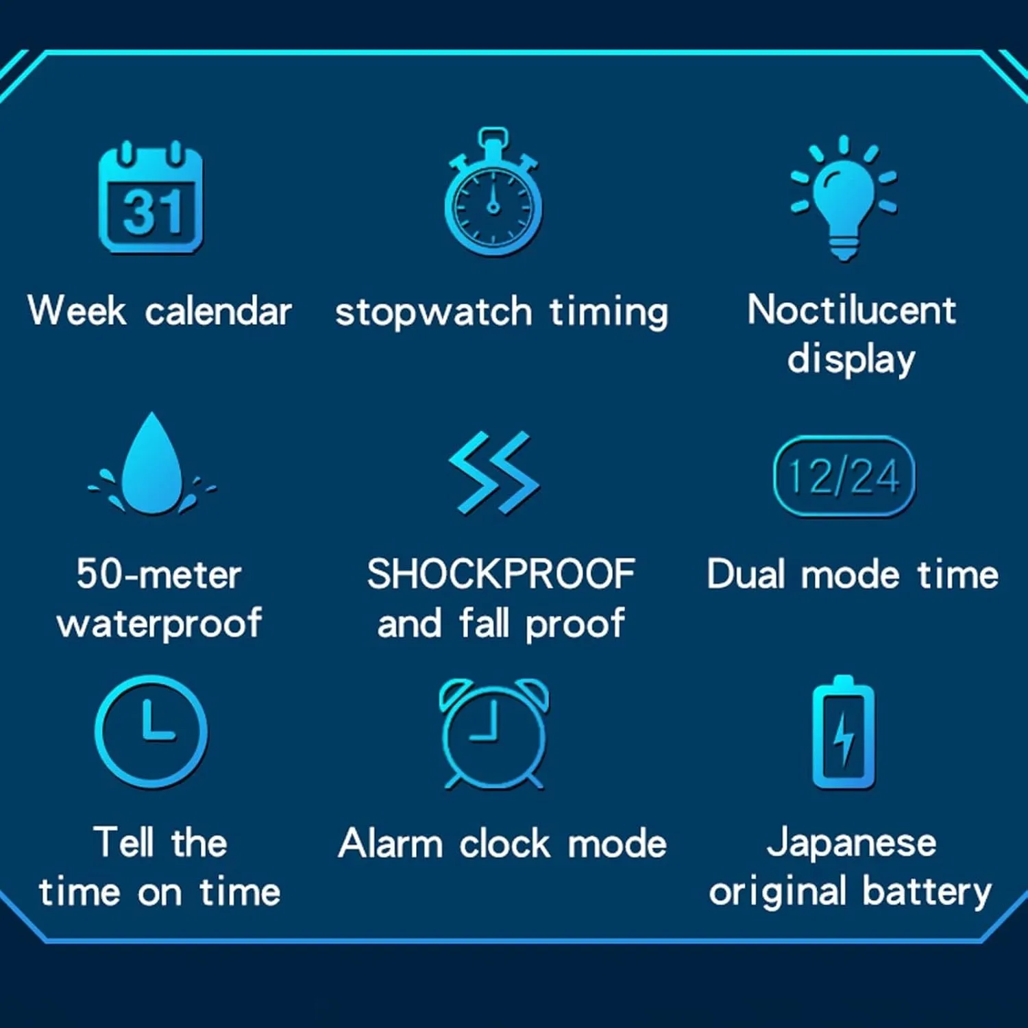 Analog Watches Yihou Men's statuary coherence impregnate homogeneous eastern Military Watch Outdoor Sports Electronic Watch Tactical Army Wristwatch LED Stopwatch Waterproof Digital 