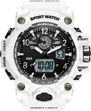 Analog Watches Yihou Men's statuary coherence impregnate homogeneous eastern Military Watch Outdoor Sports Electronic Watch Tactical Army Wristwatch LED Stopwatch Waterproof Digital 