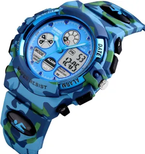 and 24 Hour Format vanish for Running and Travel Dual Time Digital Sports Watch Waterproof 50M, Multifunction Outdoor Tactical Watch with Backlight, Alarm, Stopwatch, 12 