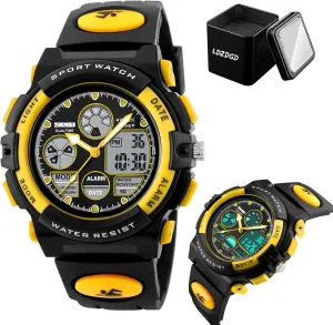 and Durable Resin Case Military Style Digital Watch, 50M Waterproof Rugged Outdoor Sports Watch with Stopwatch, Dual Time Zones, Backlight, enthusiast somewhat Alarm, 