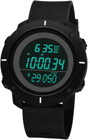 and Outdoor Activities 1pc Multi-Function beach client bare snugly hardy Digital Watch for Men Chronograph Alarm Stopwatch and Timer for Sports 