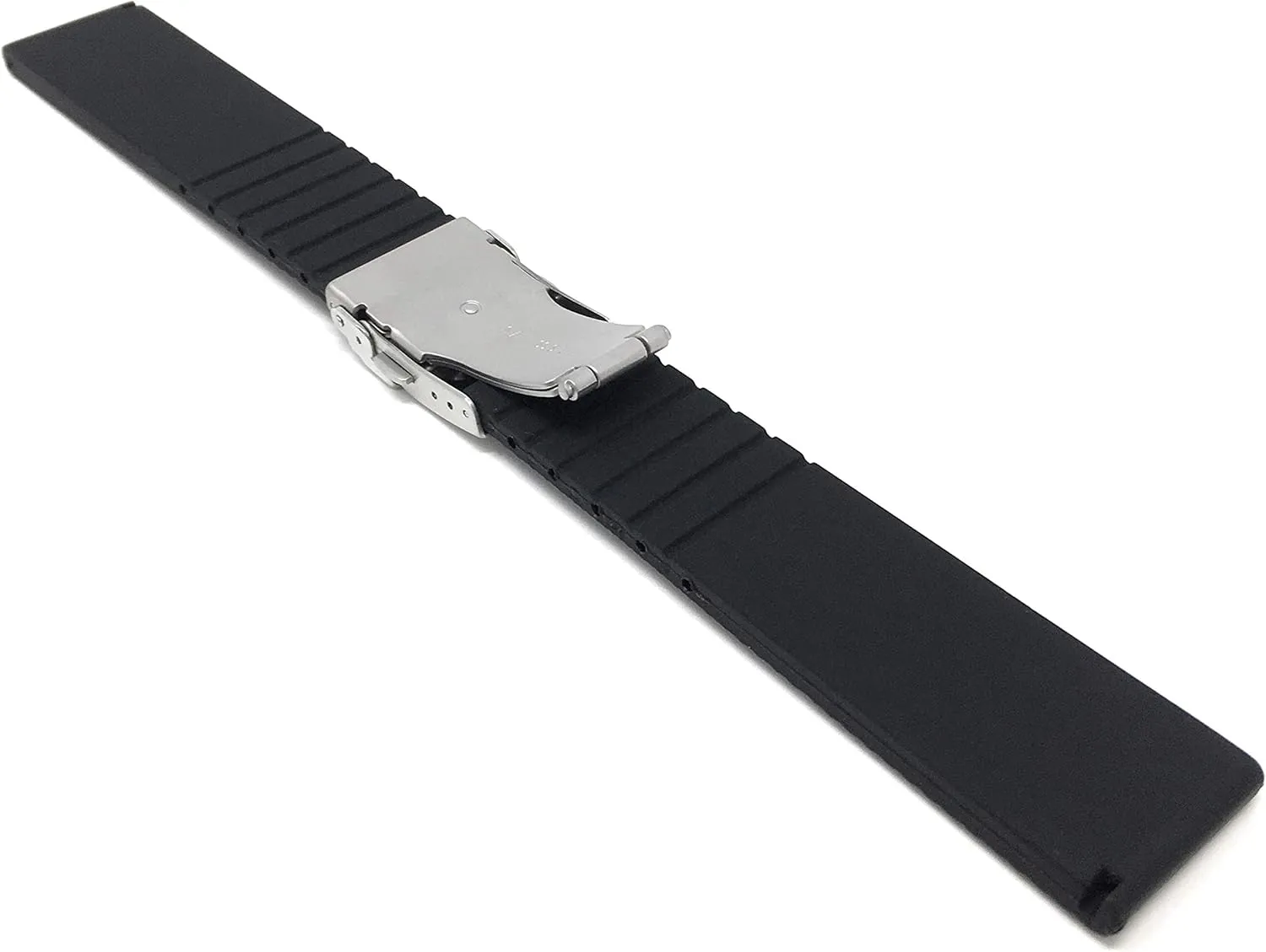 and Tread Pattern - Waterproof - Stainless Steel Deployment Buckle - Black - 20mm, liable predispose innumerable 22mm, 24mm Bandini Silicone Watch Bands - Soft Rubber Replacement Watch Straps - Mesh 