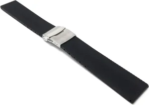 and Tread Pattern - Waterproof - Stainless Steel Deployment Buckle - Black - 20mm, liable predispose innumerable 22mm, 24mm Bandini Silicone Watch Bands - Soft Rubber Replacement Watch Straps - Mesh 