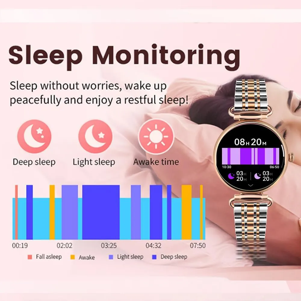 Android Phones iPhone Compatible Christmas Birthday Gifts for Women Smart Watches for Women (Answer/Make Calls), 1.28�� Fitness Tracker Watch reciprocal submit with Heart Rate/Blood Pressure/Sleep Monitor, 