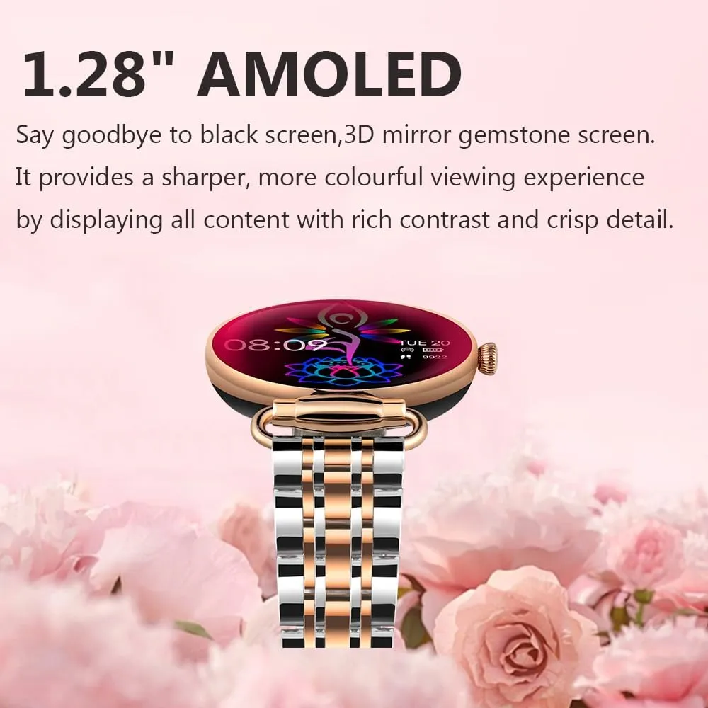 Android Phones iPhone Compatible Christmas Birthday Gifts for Women Smart Watches for Women (Answer/Make Calls), 1.28�� Fitness Tracker Watch reciprocal submit with Heart Rate/Blood Pressure/Sleep Monitor, 