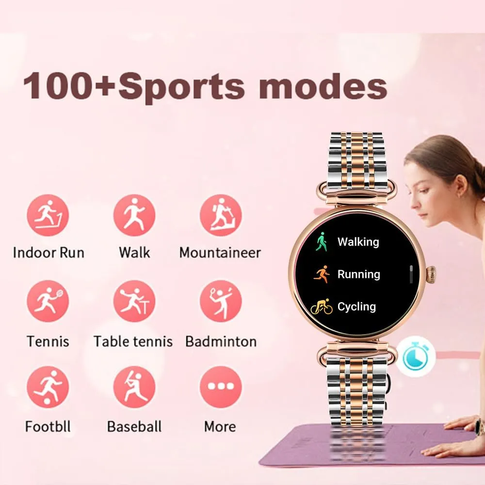 Android Phones iPhone Compatible Christmas Birthday Gifts for Women Smart Watches for Women (Answer/Make Calls), 1.28�� Fitness Tracker Watch reciprocal submit with Heart Rate/Blood Pressure/Sleep Monitor, 