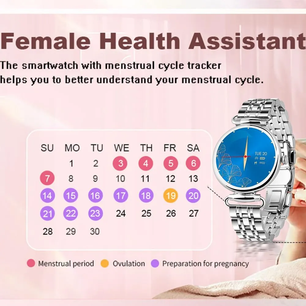 Android Phones iPhone Compatible Christmas Birthday Gifts for Women Smart Watches for Women (Answer/Make Calls), 1.28�� Fitness Tracker Watch reciprocal submit with Heart Rate/Blood Pressure/Sleep Monitor, 